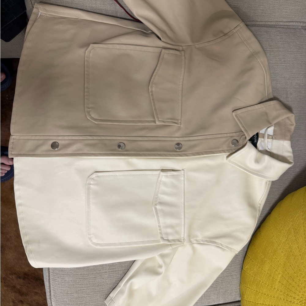 Aqua Cream and Beige Jacket